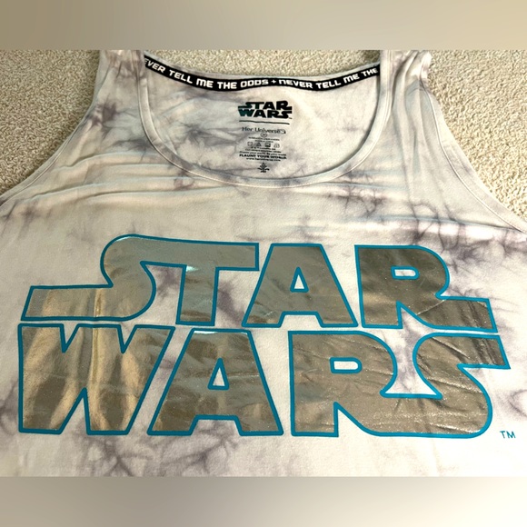 Tops - Star Wars Women’s Tank Top White/Gray Size 2x